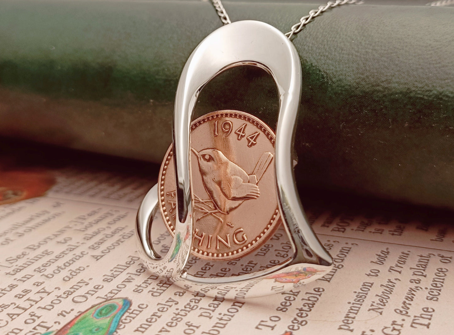 UK 1945 Farthing coin necklace for an 80th birthday, 80th Birthday gifts for women
