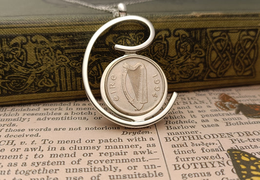 Irish 5 pence coin Pendant for a 30th Birthday, 30th birthday gift for women, 30th Birthday gift for daughter, Irish gift for sister