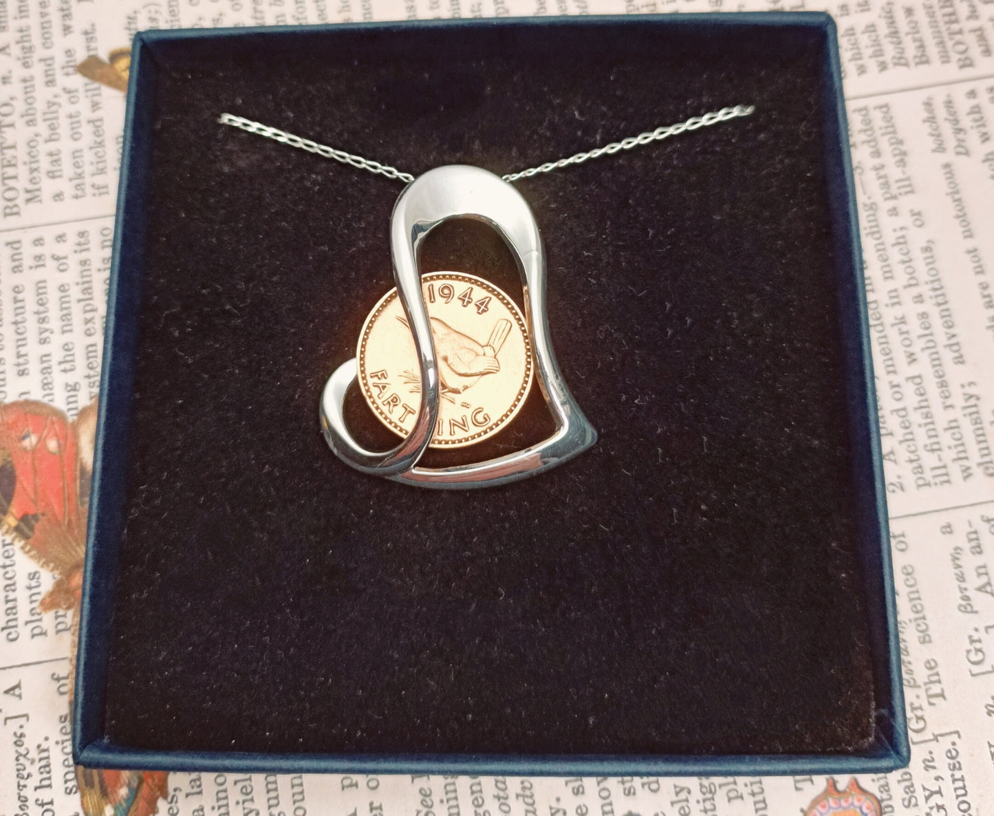 UK 1945 Farthing coin necklace for an 80th birthday, 80th Birthday gifts for women