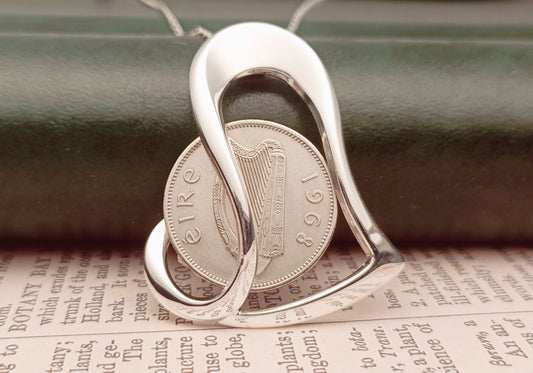 Irish 1968 Sixpence coin pendant for a 56th birthday gift