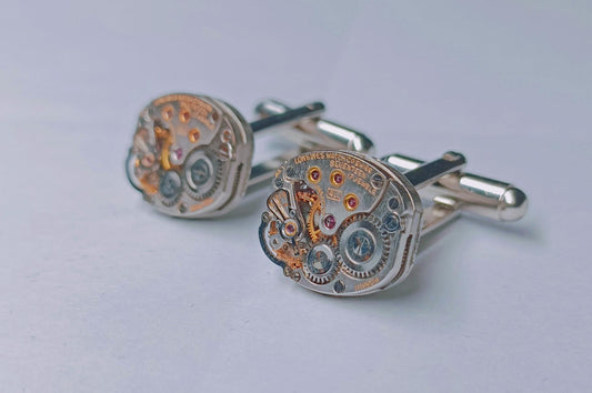 Vintage Longines watch movement cufflinks for Mens Christmas Gift
