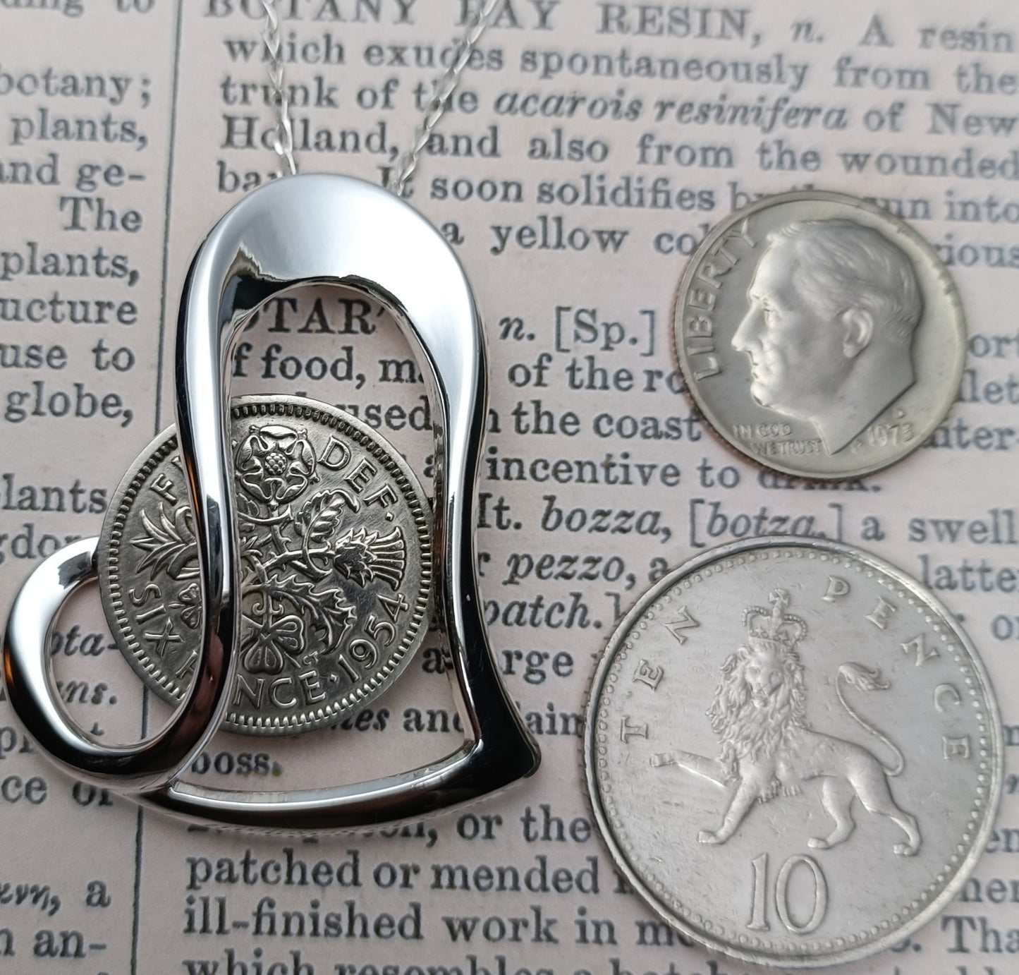 UK 1965 Sixpence pendant for a 60th birthday, 60th birthday gift for women