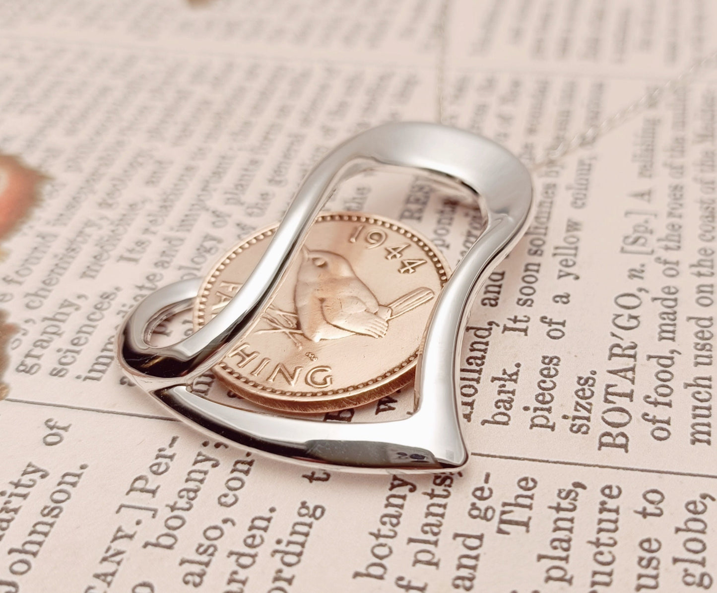 UK 1945 Farthing coin necklace for an 80th birthday, 80th Birthday gifts for women