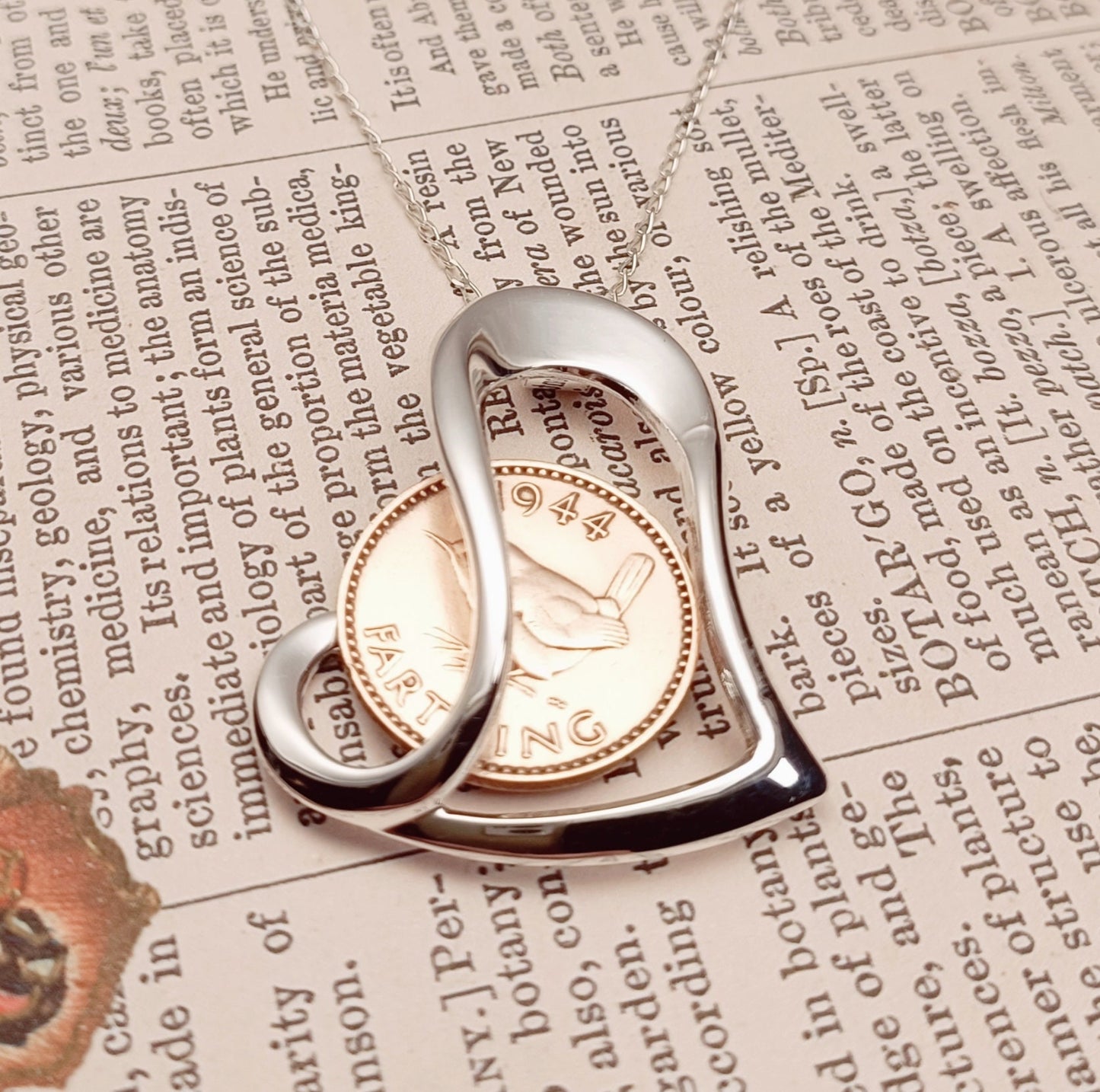 UK 1945 Farthing coin necklace for an 80th birthday, 80th Birthday gifts for women