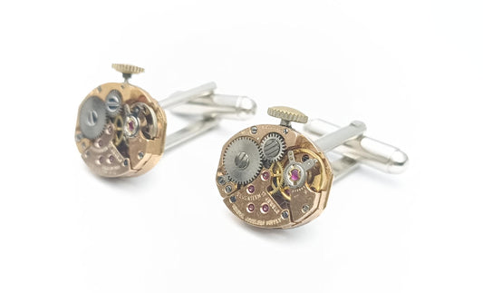 Vintage watch movement cufflinks for Mens Christmas Gift