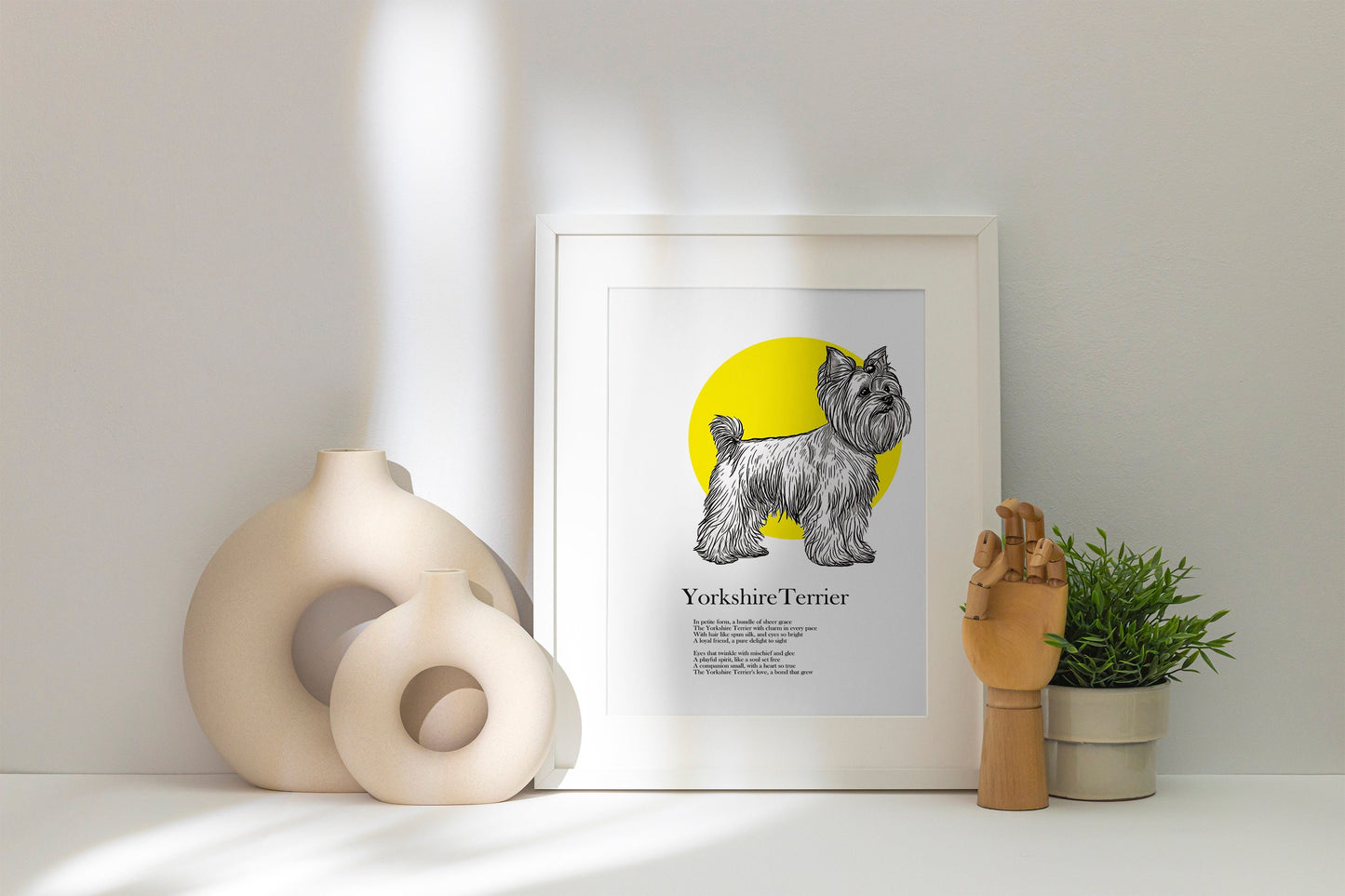 Original Yorkshire Terrier Artwork, Yorkshire Terrier Poetry Print, Yorkshire Terrier Art Print, Yorkie Illustration